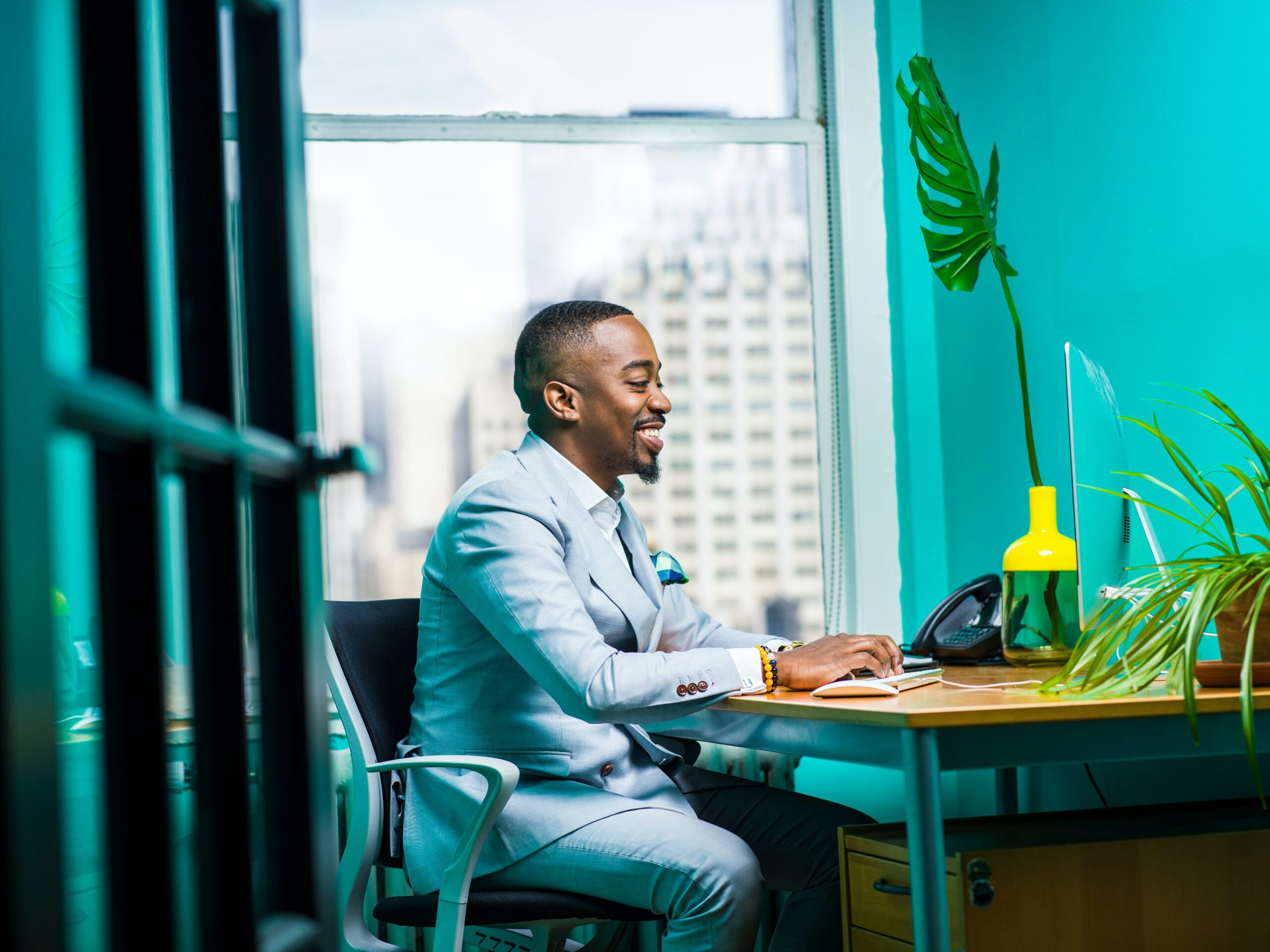 employee at desk